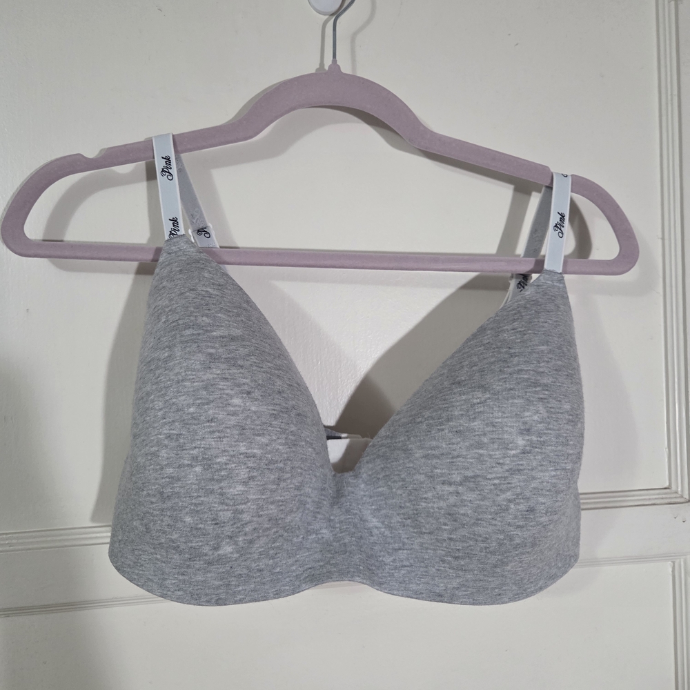 Victoria's Secret Gray Lightly Lined Wireless Bra